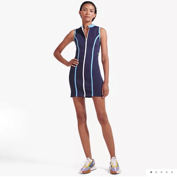 STAUD Dresses & Skirts - STAUD X NB Neoprene Zip Through Dress - Peacoat Navy Blue